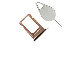 OnlyTech - Cajón para tarjetas SIM compatible con iPhone 8 Plus dorado con junta de sellado y herramienta de extracción