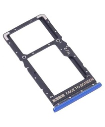 Genérico Bandeja SIM para XIAOMI REDMI Note 10 5G Adaptador Tarjeta SD Azul Lateral