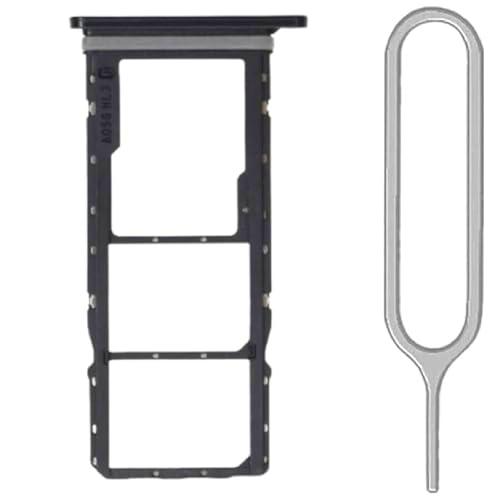 iReplaceParts - Bandeja SIM de repuesto con ranura de doble ranura de goma con bandeja SIM para Samsung Galaxy A05s (SM-A057) (negro)