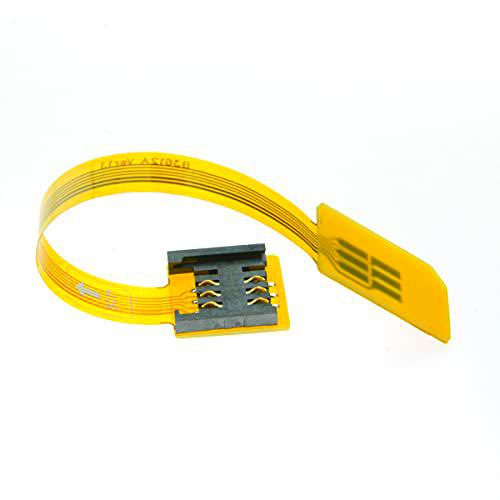 Cablecc gsm CDMA Standard UIM SIM Card Kit Male to Female Extension Soft Flat FPC Cable Extender 10cm