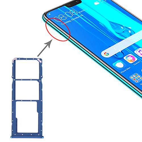 High-Tech Place Bandeja para tarjeta SIM + bandeja para tarjeta SIM + bandeja para tarjeta Micro SD para Huawei Y9 (2019) (negro)