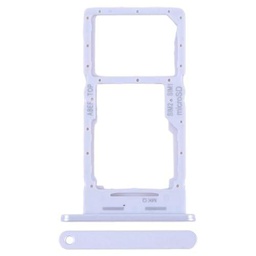Repuesto compatible con Samsung Galaxy A25 5G SM-A256B A256B A256B Try Tray Bandeja alojamiento porta tarjeta SIM 1 + Ranura SIM 2 o zapata para lector de memoria Micro SD (Silver)