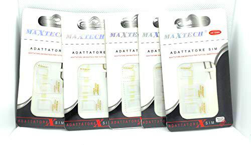 5 adaptadores de tarjeta SIM 4 en 1 Nano SIM Micro SIM estándar SIM cutter adaptador tarjeta SIM adaptador SIM universal adaptador nano SIM