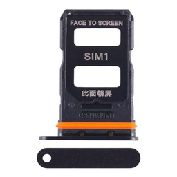 Compatible con Xiaomi 13 Ultra 2304FPN6DC Try Tray Bandeja de alojamiento para tarjeta Dual SIM Card SIM 1 + Ranura SIM 2 Trineo Lector (negro)