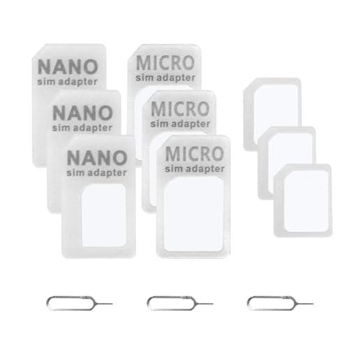 Nicear Adaptador De Tarjeta Sim 4 En 1 Paquete Estándar con Pin De Expulsión para Teléfonos Móviles