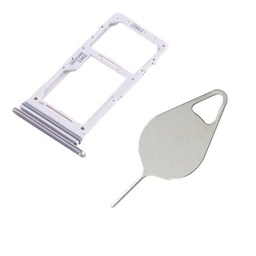 OnlyTech - Cajón sim plateado con extractor de repuesto para Samsung Galaxy Note 10 Lite