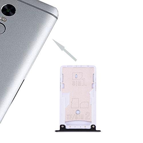 MaYing Accesorios para teléfono, SIM y tarjeta SIM/TF bandeja para Xiaomi Redmi Note 4X piezas de repuesto (color: negro)