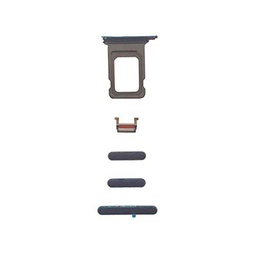 Smartex® Boton Lateral Negro + Bandeja por Tarjeta SIM Compatible con iPhone 11 Pro