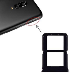Generico Repuesto compatible con OnePlus 6T A6010 A6013 Redmi K50 Ultra Try Tray Bandeja alojamiento Porta Tarjeta Dual SIM Card SIM 1 + Ranura SIM 2 Lector (Negro)
