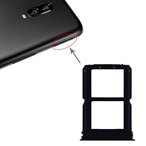 Generico Repuesto compatible con OnePlus 6T A6010 A6013 Redmi K50 Ultra Try Tray Bandeja alojamiento Porta Tarjeta Dual SIM Card SIM 1 + Ranura SIM 2 Lector (Negro)