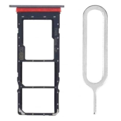 iReplaceParts - Bandeja SIM de repuesto para doble ranura SIM con herramienta eyectora de bandeja SIM para Motorola Moto E20 (gris)