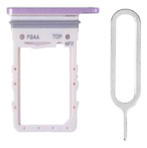 iReplaceParts - Bandeja SIM de repuesto con ranura de doble ranura de goma con bandeja SIM para Samsung Galaxy Z Flip 3 5G SM-F926 (morado)
