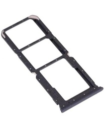 Genérico Bandeja SIM Compatible para OPPO A16 Cristal Negro Repuesto Lateral Tarjeta