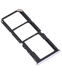 Genérico Bandeja SIM Compatible para OPPO A74 5G Plata Espacial Blanco Lateral Tarjeta