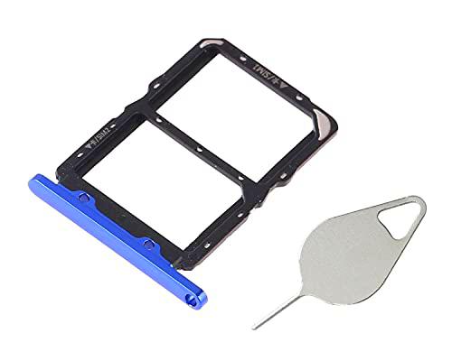 OnlyTech - Cajón para tarjeta SIM doble y tarjeta de memoria Micro SD del Huawei Honor 20 azul + herramienta de extracción