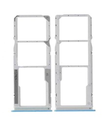 Genérico Bandeja SIM Compatible para XIAOMI Poco M5S Tarjeta SD Repuesto Lateral Azul
