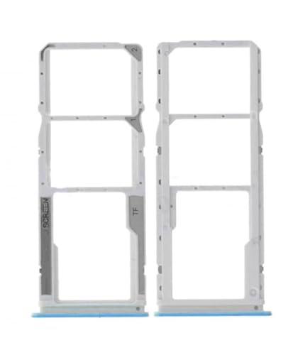 Genérico Bandeja SIM Compatible para XIAOMI Poco M5S Tarjeta SD Repuesto Lateral Azul