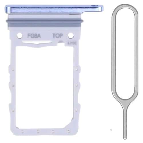 iReplaceParts - Bandeja SIM de repuesto con ranura de doble ranura de goma con bandeja SIM para Samsung Galaxy Z Flip 4 SM-F721 (azul)