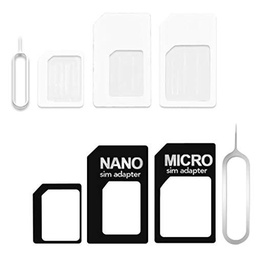 Convertidor SIM para teléfonos inteligentes para tarjeta Nano SIM a adaptador micro estándar de 4 pulgadas