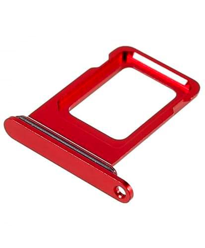 Genérico Bandeja SIM Compatible para Apple iPhone 14 / Plus Rojo Repuesto Lateral