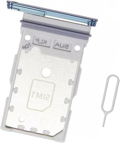 Bandeja de tarjeta SIM de repuesto para Samsung Galaxy S22 S901U S901U1 / S22 Plus S906U S906U1 Bandeja de tarjeta SIM dual con pin de expulsión (verde)