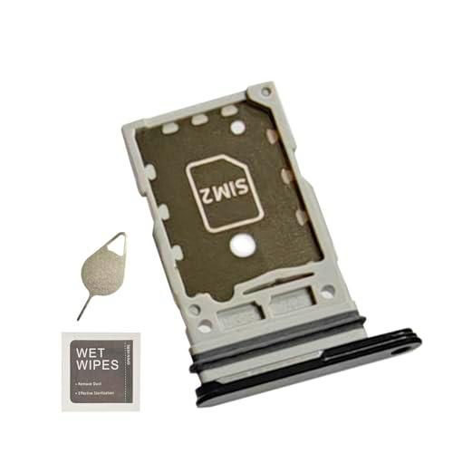 S24 Ultra Dual SIM - Bandeja de repuesto para tarjeta SIM para Samsung Galaxy S24 Ultra 5G S928u S928w S928a (negro)