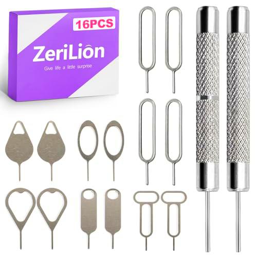 ZeriLion Paquete de 16 herramientas para expulsar tarjetas SIM