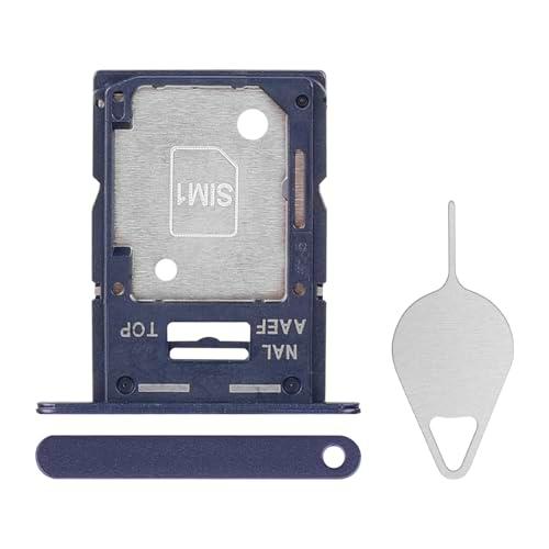 BESJMYT Bandeja de tarjeta SIM de repuesto para Samsung Galaxy A15 (versión SIM única) Brave Black Card Tray Slot Holder Adaptador con eyector de aguja para A15 SM-A155F