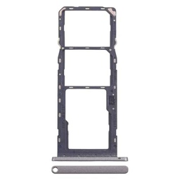 Repuesto para carro bandeja alojamiento tray compatible con Nokia C31 TA-1497 TA-1493 TA-1499 porta tarjeta nano Sim1 + SIM 2 + ranura memoria Micro SD Card (Silver)