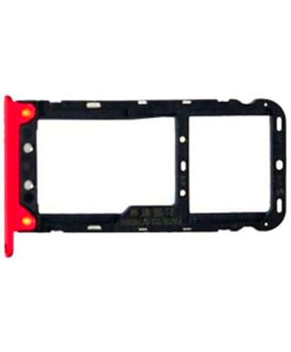 Genérico Bandeja SIM para XIAOMI REDMI Note 5 / Pro Adaptador Micro SD Tarjeta Rojo ROJA