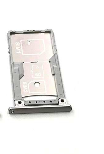 Compatible con ASUS Zenfone 3 Laser ZC551KL Z01BS Z01BD Silver Try Tray Tray Bandeja Porta Tarjeta Dual SIM Card Sim 1 + Slot SIM 2 o Ranura para Lector de Memoria Micro SD