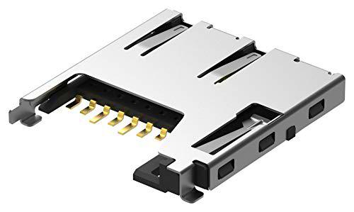 Micro SD Conn, Push-Push, 8POS, SMT, memoria y conectores de tarjeta SIM