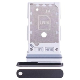 Repuesto compatible con Samsung Galaxy S22 Ultra 5G SM-S908B S908B Try Tray Bandeja alojamiento porta tarjeta Dual SIM Card SIM 1 + Ranura SIM 2 Try Lector (negro)