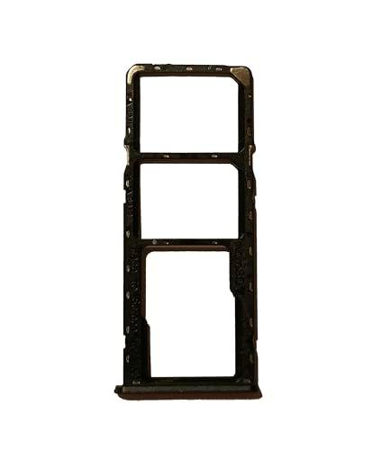 Repuesto compatible con Realme C51 RMX3830 Carro bandeja alojamiento tray porta tarjeta nano Sim1 + SIM 2 + ranura memoria Micro SD card (negro)