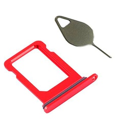 OnlyTech - Bandeja/Soporte Doble Tarjeta SIM de Repuesto para iPhone 12 Roja Dual