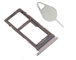 OnlyTech- Cajón para tarjeta SIM y tarjeta de memoria micro SD compatible con Samsung Galaxy S10 SM-G973 gris + herramienta de extracción