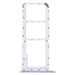 Generico Repuesto compatible con Samsung Galaxy A14 4G SM-A145F A145F (no con 5G) Try Tray Bandeja Slitta Porta Tarjeta Dual SIM Card SIM 1 + Ranura SIM 2 + Ranura Lector Micro SD (Silver)