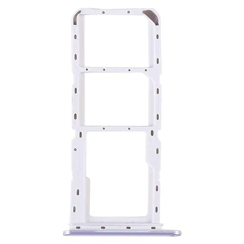 Generico Repuesto compatible con Samsung Galaxy A14 4G SM-A145F A145F (no con 5G) Try Tray Bandeja Slitta Porta Tarjeta Dual SIM Card SIM 1 + Ranura SIM 2 + Ranura Lector Micro SD (Silver)