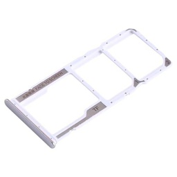 Genérico Bandeja SIM Compatible para Xiaomi Poco M5S Blanco Blanca Plata Tarjeta Lateral