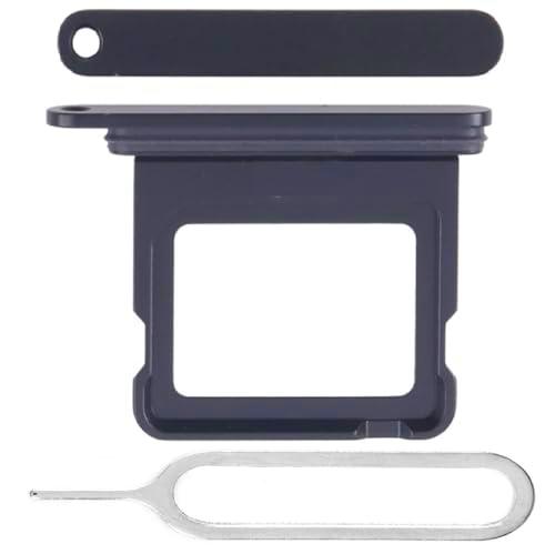 iReplaceParts - Bandeja SIM de repuesto para doble ranura de tarjeta SIM con herramienta eyectora de bandeja SIM para iPhone 16 y iPhone 16 Plus (negro)