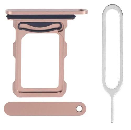iReplaceParts - Bandeja SIM de repuesto para doble ranura de tarjeta SIM con herramienta de expulsión de bandeja SIM para iPhone 16 Pro y iPhone 16 Pro Max (titanio desierto (dorado)