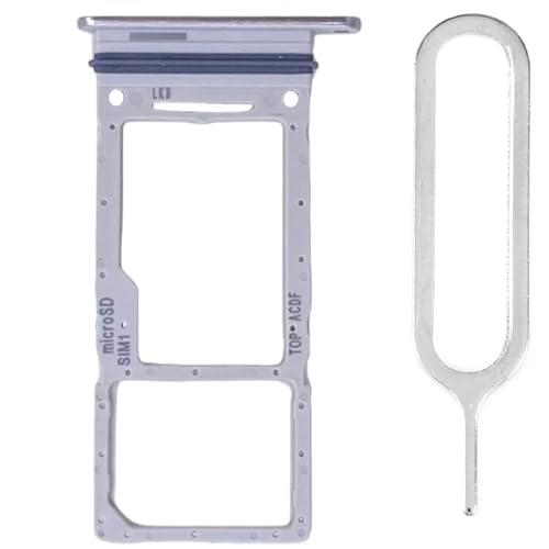 iReplaceParts - Bandeja SIM de repuesto con ranura de doble ranura de goma con bandeja SIM para Samsung Galaxy A34 (SM-A346) (plateado)