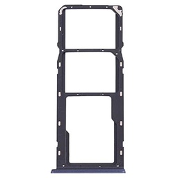 Repuesto compatible con OPPO A15 CPH2185 / A15S CPH2179 Carro bandeja alojamiento tray porta tarjeta nano Sim1 + SIM 2 + ranura memoria Micro SD card (negro)