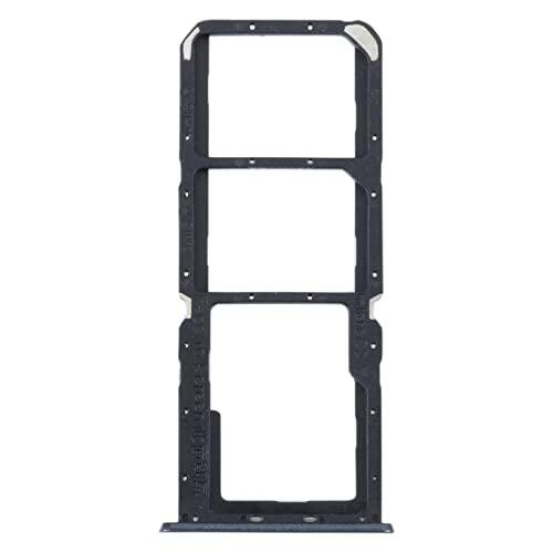 Carro bandeja de alojamiento tray compatible con Realme C30 / RMX3581 puerto tarjeta nano Sim1+ SIM 2 + ranura memoria Micro SD Card (negro)