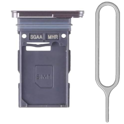 Bandeja SIM de repuesto para Samsung Galaxy S23 FE (SM-S711) Junta de goma con ranura para soporte SIM doble con herramienta eyectora de bandeja SIM (negro)