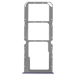 Carrito bandeja alojamiento tray compatible con OPPO A74 4G / F19 / F19s CPH2219 porta tarjeta nano Sim1 + SIM 2 + ranura memoria Micro SD Card (Silver)