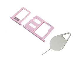 OnlyTech- Cajón para tarjeta SIM y tarjeta de memoria Micro SD compatible con Samsung Galaxy J5 2017 SM-J530 rosa + herramienta de extracción