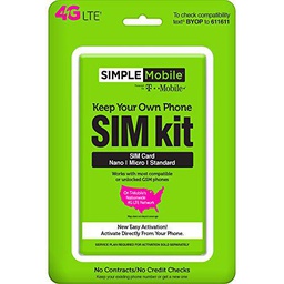 Simple Funda para, Powered by Tmobile Nano SIM Kit