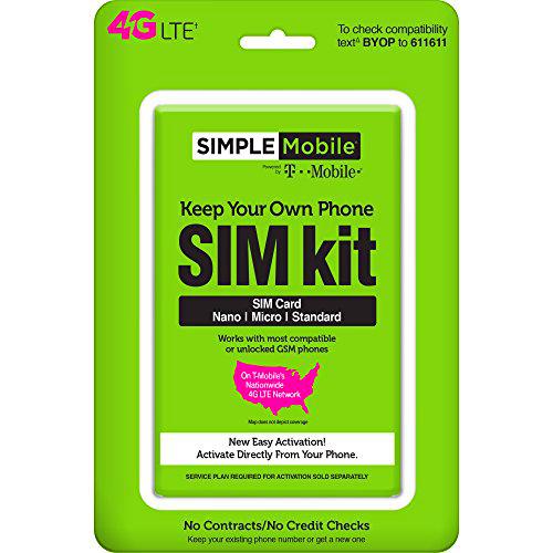 Simple Funda para, Powered by Tmobile Nano SIM Kit