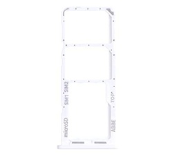 Compatible con Samsung Galaxy A22 4G SM-A225 A225 A225F Carro Bandeja SIM 1 + SIM 2 + Soporte Alojamiento SLOT SLITTA Memoria Micro SD Card (blanco)